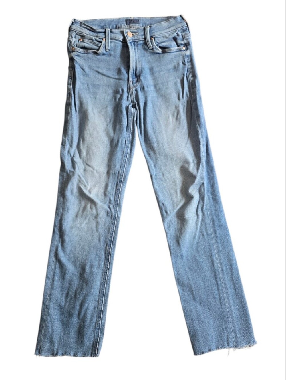 MOTHER The Mid Rise Dazzler Ankle Fray Denim Jeans Size 26